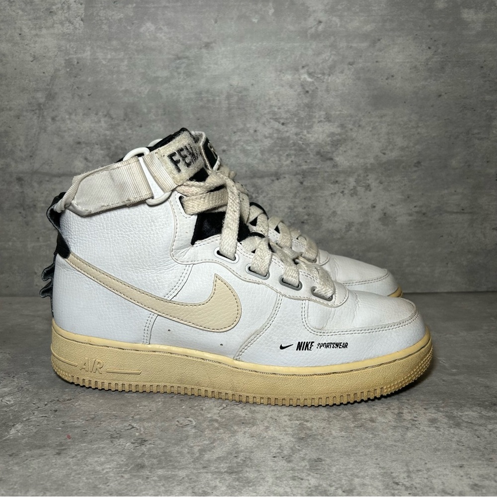 Nike Air Force 1 High Utility Retro Sneakers AJ7311-100 Womens sz 9 - cream